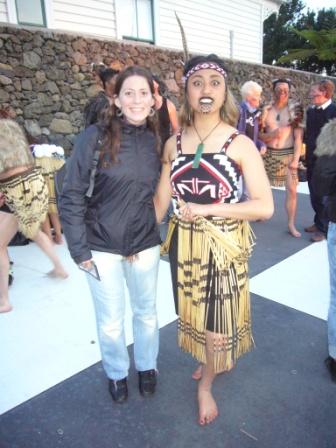 Lali con mujer maorí
