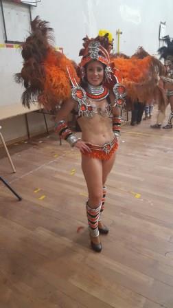 Lali por bailar para comparsa Kamarr (comparsa del Carnaval de Gualeguaychú, Entre Ríos)